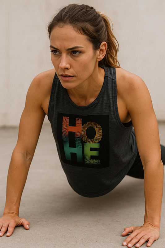 Inspirational Women's Flowy Tank Top - 'HOPE' Design for Motivation, Fitness, Yoga, Relaxation, Casual Wear